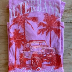 Altar’d State oversized pink Outer Banks t-shirt
